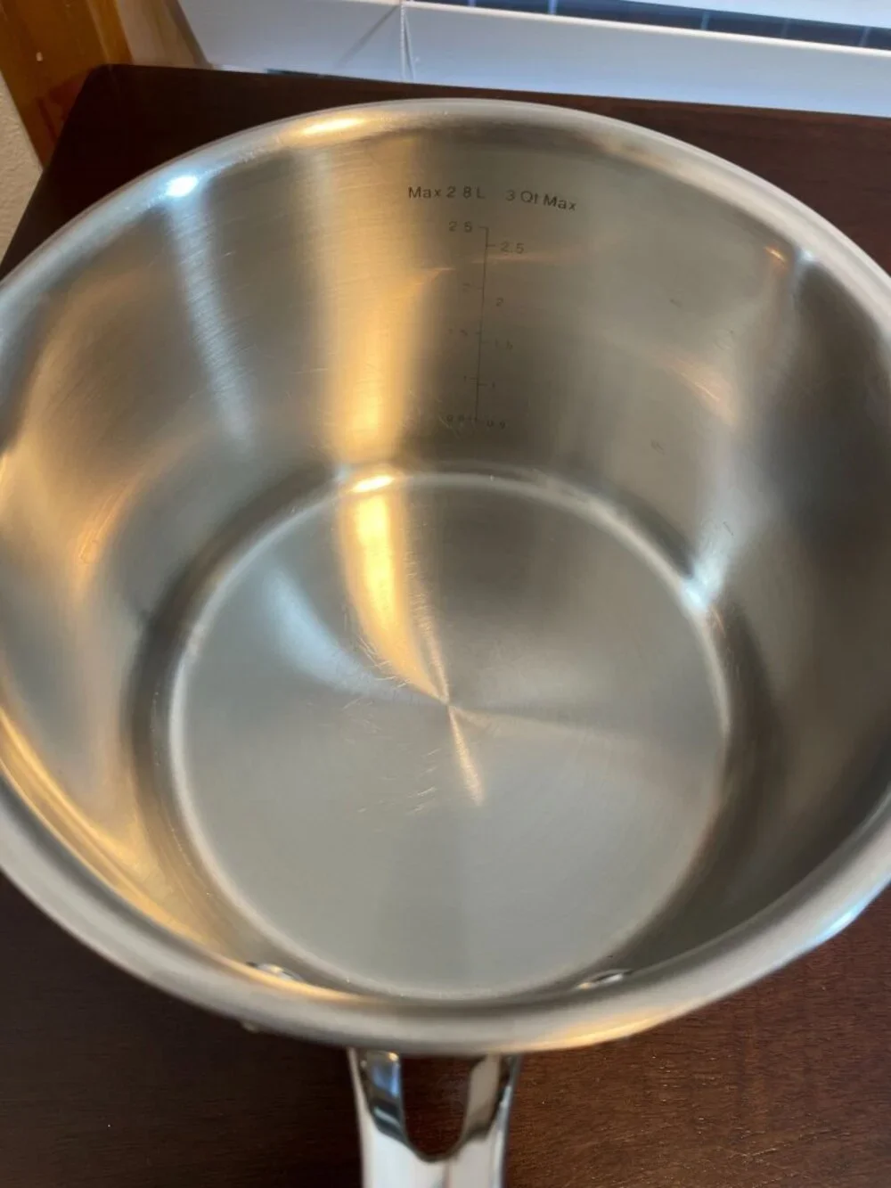 Emeril 3 Qt Sauce Pan Pot Double Pour Spout Stainless Steel Copper Core - No Lid